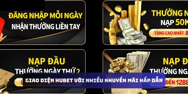 Giao diện bắt mắt của sảnh game Hubet